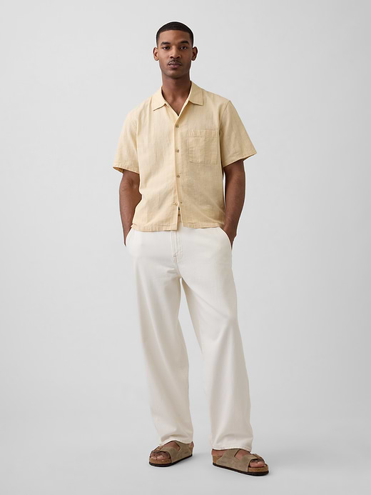 Gap Dobby Relaxed Straight-Hem Shirt — photo 3
