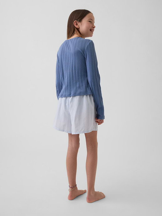 Gap Kids Recycled Poplin PJ Boxer Shorts — photo 4
