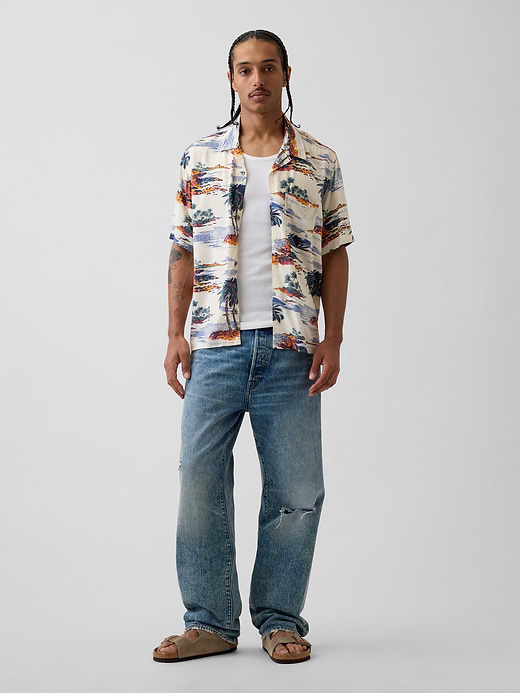 Gap Relaxed Camp Collar Shirt — photo 3