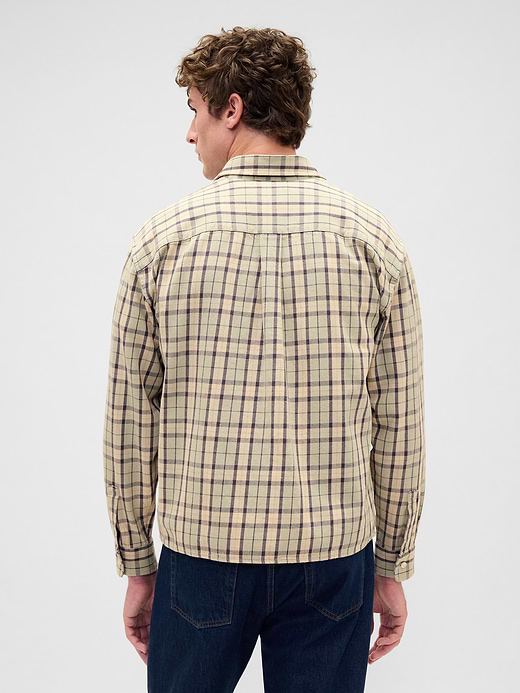 Gap Twill Straight-Hem Shirt — photo 4