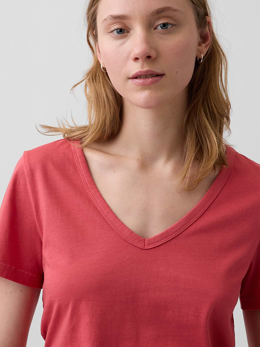 Gap Organic Cotton VintageSoft V-Neck T-Shirt — photo 5