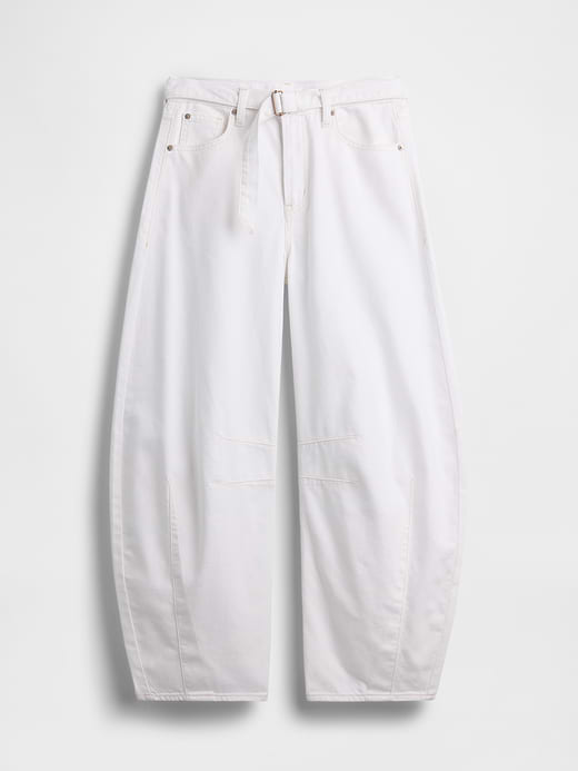 Gap High Rise UltraSoft Belted Horseshoe Jeans — photo 6