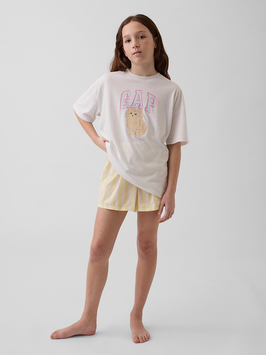 Gap Kids Recycled Poplin PJ Boxer Shorts — photo 1