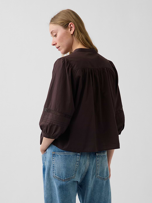 Gap Lace-Trim Button-Front Swing Top — photo 4