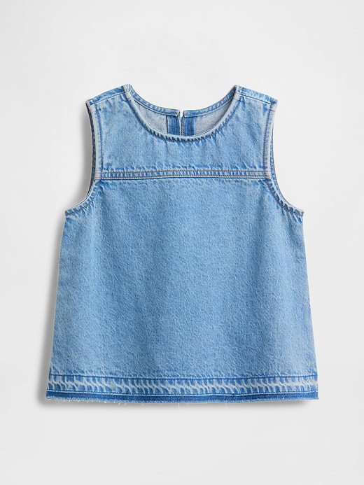 Gap Kids Gingham Denim Shell Tank Top — photo 3