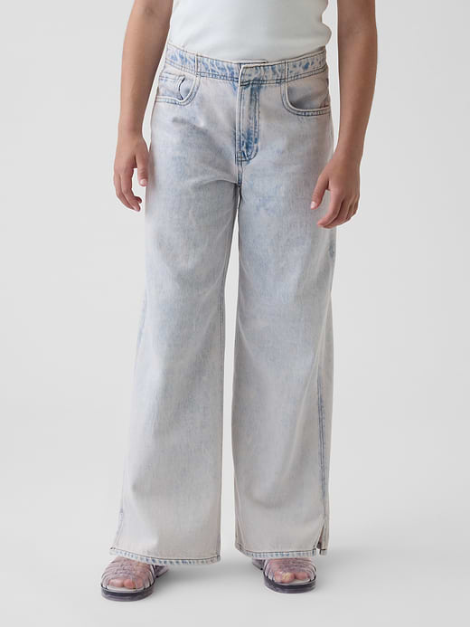 Gap Kids Low Rise Stride Wide-Leg Jeans — photo 4