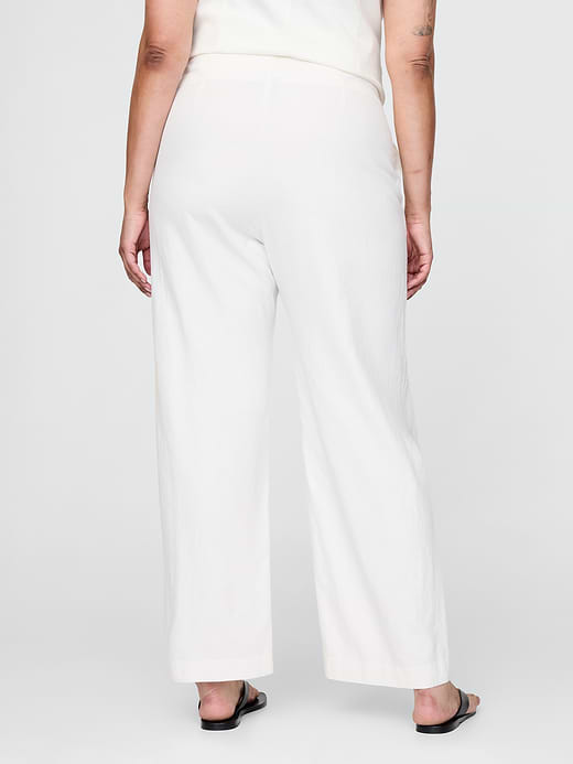 Gap Linen-Blend Relaxed Straight Ankle Pants — photo 7