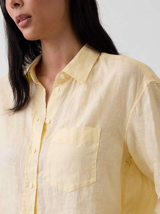 Gap 100% Linen Oversized Shirt — photo 5