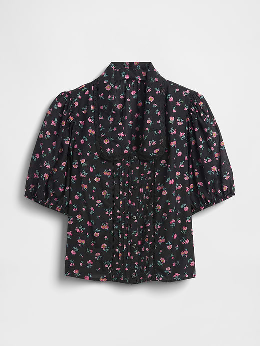 Gap Puff-Sleeve Collared Top — photo 6