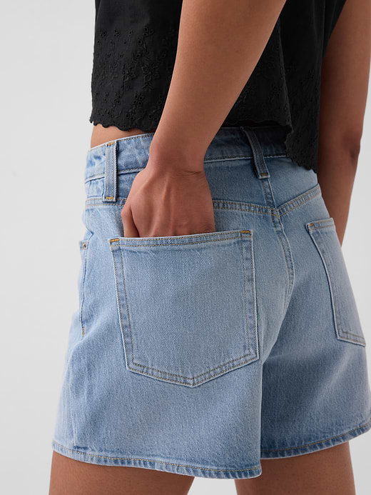 Gap 3.5" High Rise Relaxed Straight Denim Shorts — photo 7