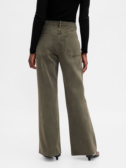 Gap Low Rise Relaxed Flare Khakis — photo 5