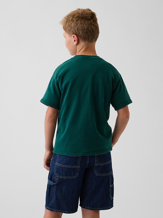 Gap Kids Heavyweight Relaxed Gap Logo T-Shirt — photo 4