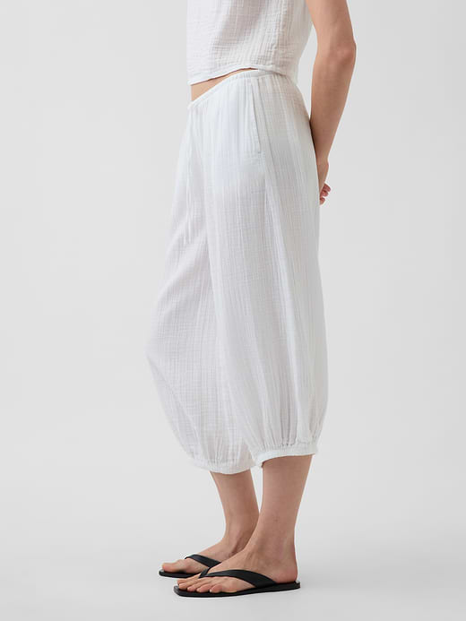 Gap Cotton Gauze Easy Culotte Pants — photo 4