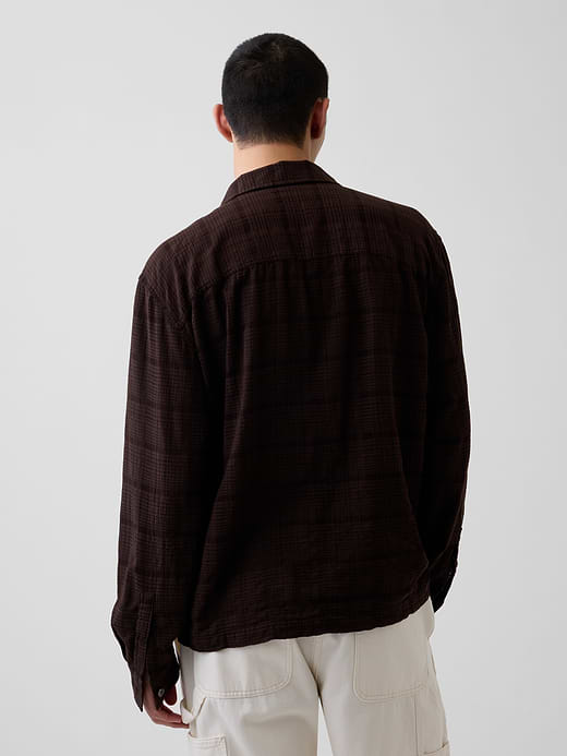 Gap Relaxed Straight-Hem Seersucker Shirt — photo 4