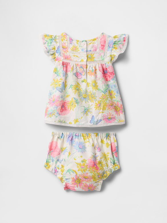 Gap Baby Linen-Cotton Ruffle Outfit Set — photo 3