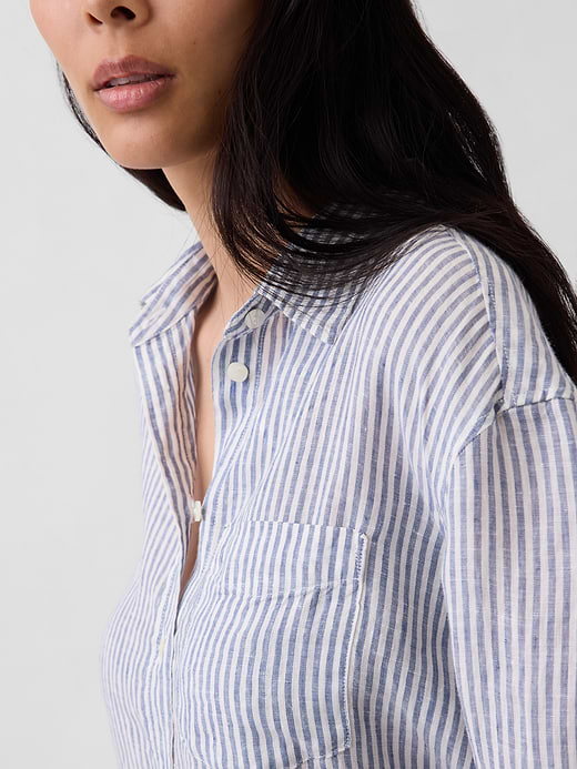 Gap 100% Linen Oversized Shirt — photo 5
