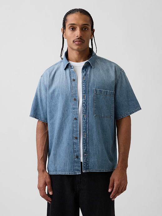 Gap Denim Relaxed Shirt — photo 1