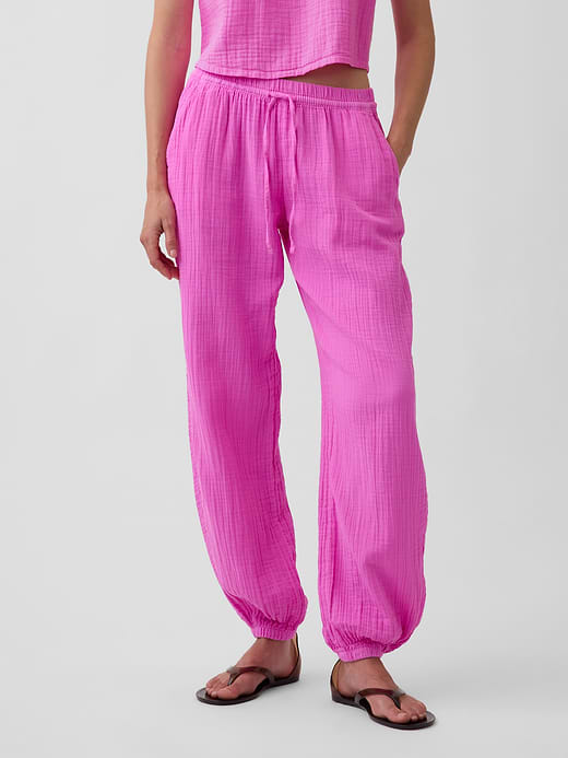 Gap Cotton Gauze Easy Joggers — photo 3
