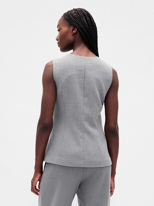 Gap UltraSoft Denim Longline Vest — photo 4