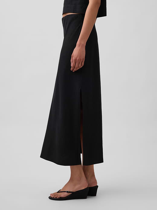 Gap Linen-Blend Maxi Slip Skirt — photo 4