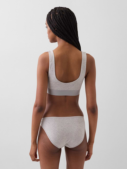 Gap Organic Stretch Cotton Gap Logo Bralette — photo 3