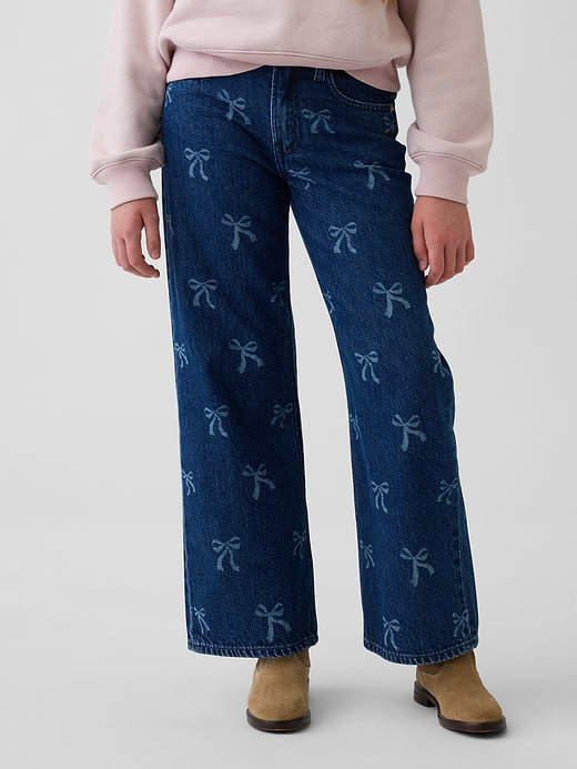 Gap Kids Low Rise Stride Wide-Leg Jeans — photo 4