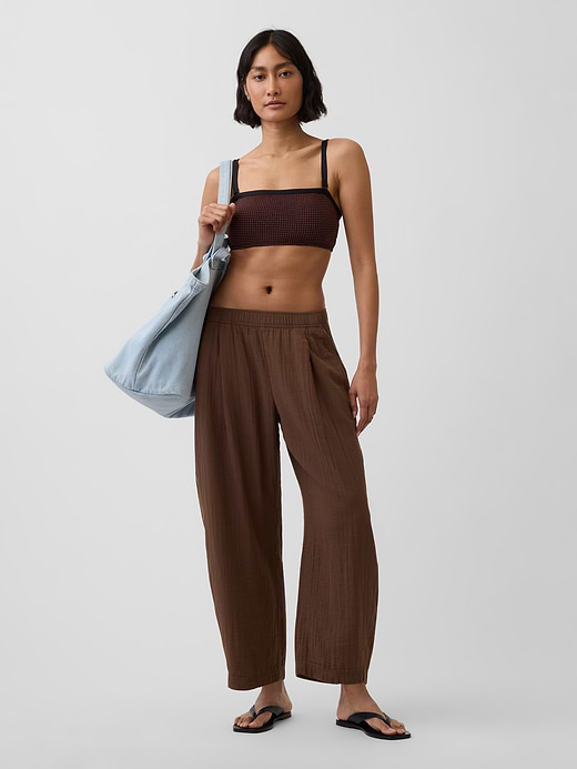 Gap Cotton Gauze Easy Barrel Pants — photo 7