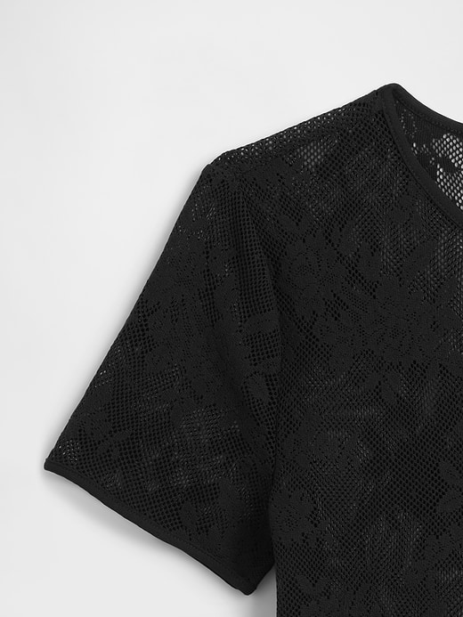 Gap Floral Lace Mesh Top — photo 5