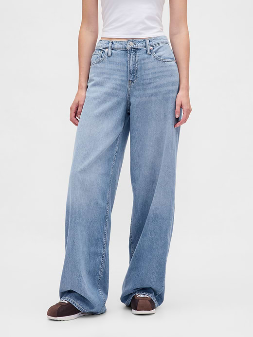 Gap Mid Rise UltraSoft Baggy Jeans — photo 3