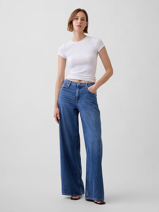 Gap Mid Rise UltraSoft Baggy Jeans — photo 1