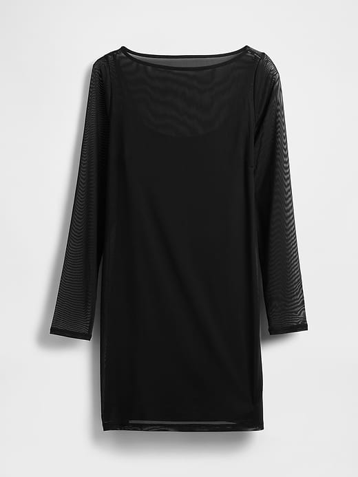Gap Mesh Boatneck Mini Dress — photo 6