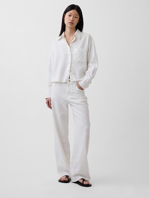 Gap Linen-Cotton Wide-Leg Pants — photo 1