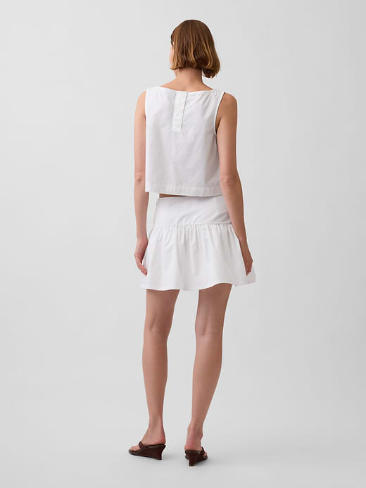 Gap Poplin Drop-Waist Mini Skort — photo 3