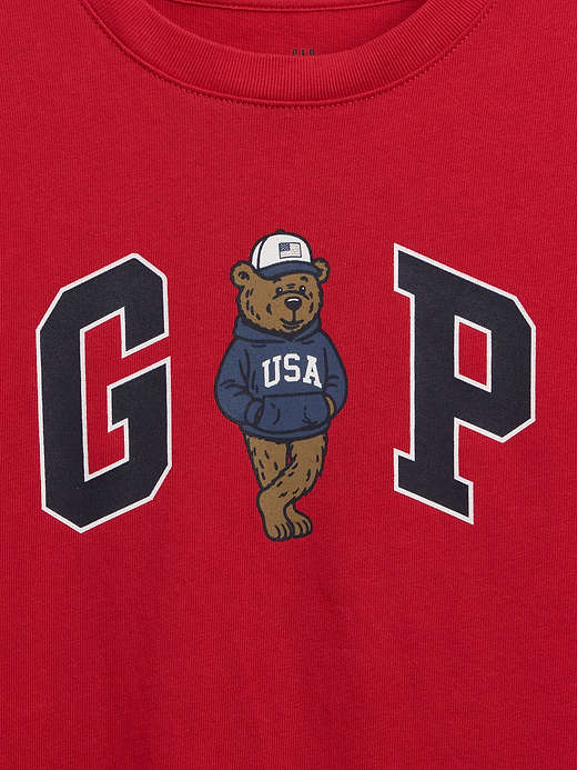 Gap Kids Heavyweight Relaxed Gap Logo T-Shirt — photo 5