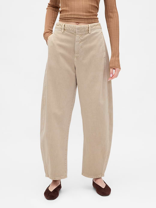 Gap Mid Rise Twill Barrel Pants — photo 3