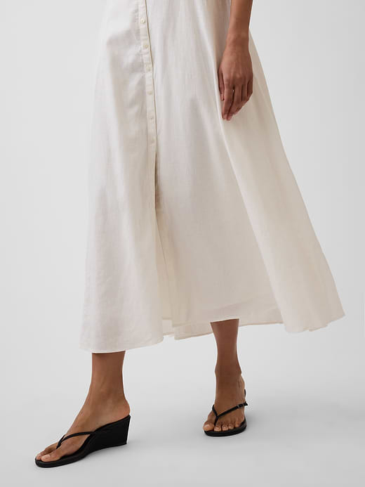 Gap Linen-Blend Empire Waist Maxi Dress — photo 5
