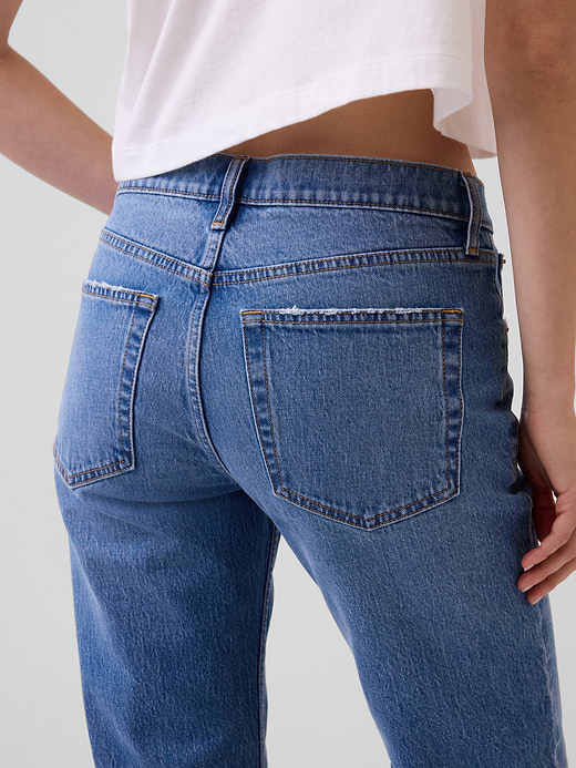 Gap Mid Rise Relaxed Straight Jeans — photo 13