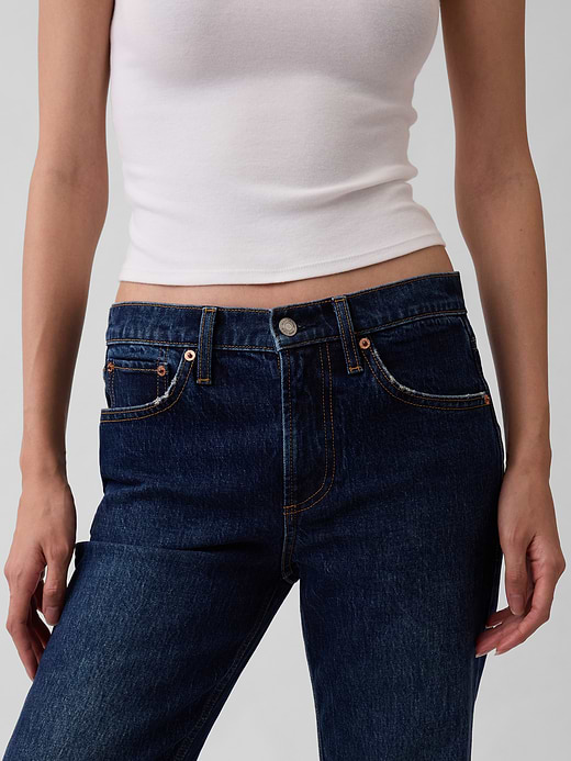 Gap Mid Rise Relaxed Straight Jeans — photo 8