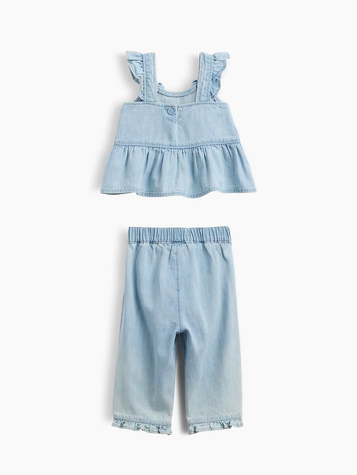 Gap Baby Denim Ruffle Outfit Set — photo 3