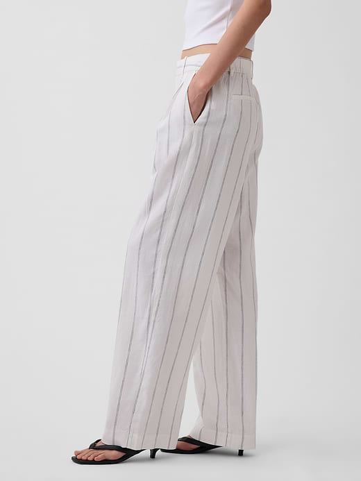 Gap 365 High Rise Linen-Blend Trousers — photo 4