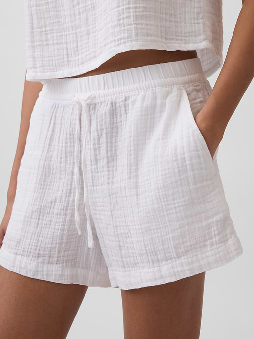 Gap 4" Mid Rise Cotton Gauze Easy Shorts — photo 6