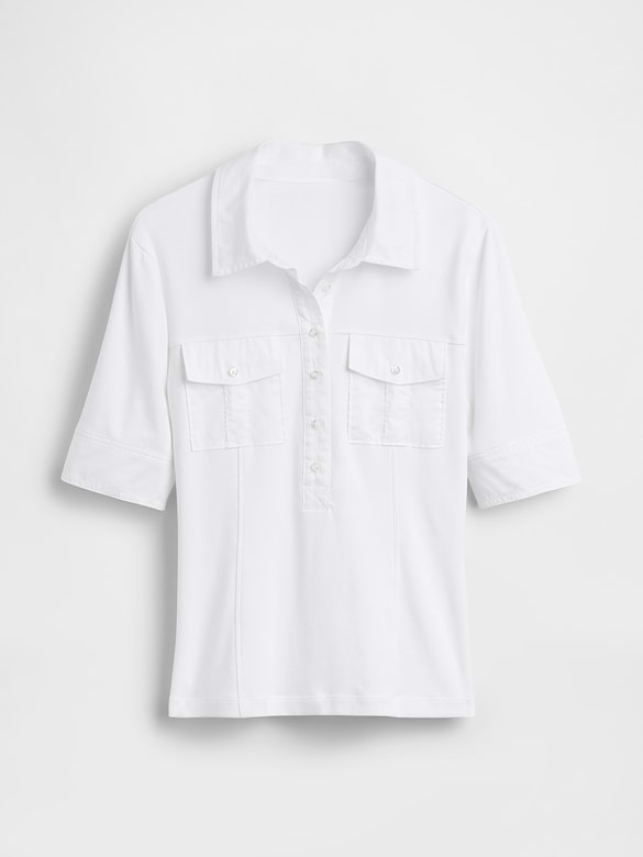 Gap Modern Elbow-Sleeve Utility T-Shirt — photo 6