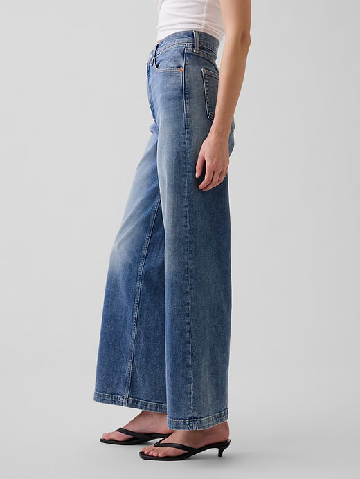 Gap High Rise Stride Wide-Leg Ankle Jeans — photo 4