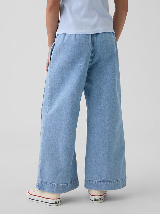 Gap Kids High Rise Stride Easy Wide-Leg Ankle Jeans — photo 5