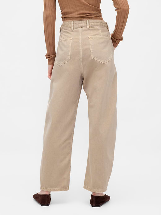 Gap Mid Rise Twill Barrel Pants — photo 5