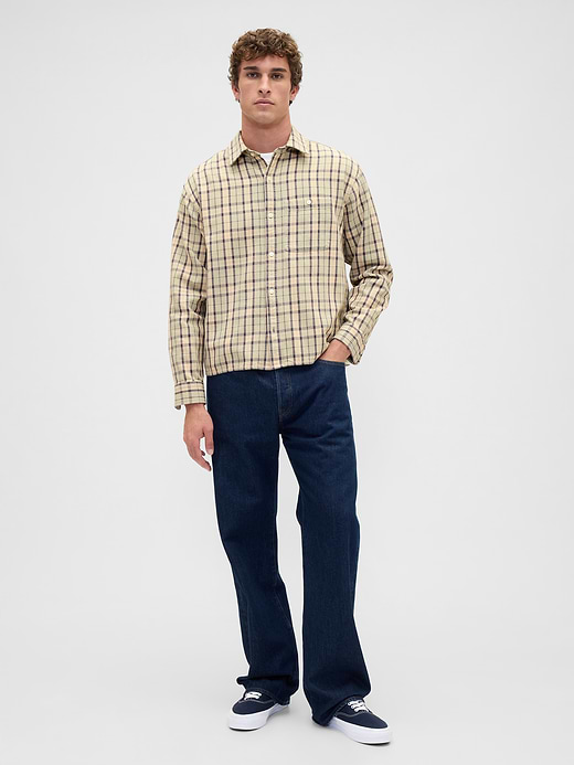 Gap Twill Straight-Hem Shirt — photo 3