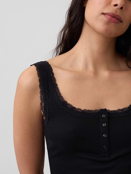 Gap Mini Rib Lace PJ Tank Top — photo 5