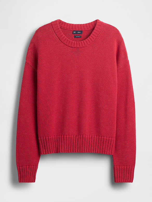 Gap 100% Cotton Oversized Crop Sweater — photo 6