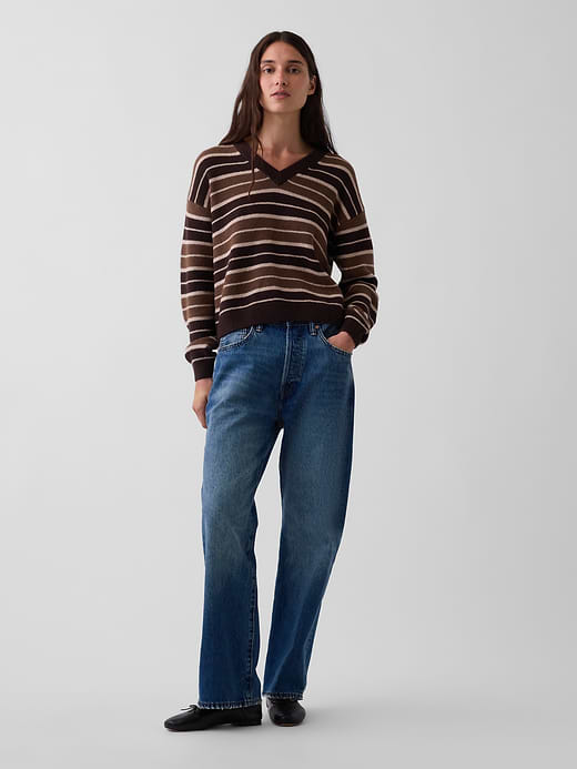 Gap CashSoft Oversized V-Neck Sweater — photo 3