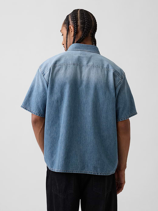 Gap Denim Relaxed Shirt — photo 4